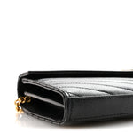 Grain De Poudre Matelasse Chevron Monogram Chain Wallet Black