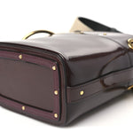 Patent Calfskin Mini Roy Bucket Bag Burnt Brown