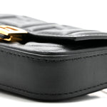 Nappa Matisse FF Embossed Nano Baguette Charm Black