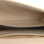 Canvas Calfskin Teen Soft 16 Shoulder Bag Vanilla Navy