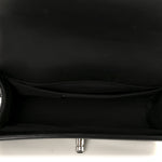 Patent Calfskin Quilted Small Boy Flap Plexiglass Black