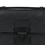 Taurillon Monogram S Lock Sling Bag Black