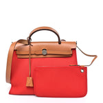 Vache Hunter Toile Herbag Zip 31 PM Rouge Tomate Natural