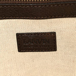 X FUTURE Denim Calfskin Logo Print Travel Bag Blue Brown