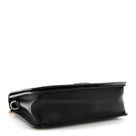 Grained Calfskin Embossed Medusa Flap Bag Black