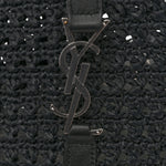 Raffia Monogram Le 5 A 7 Medium Tote Black