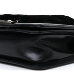 Orylag Rabbit Fur Calfskin Small Boy Flap Black
