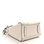 Lambskin Perforated Small Antigona White