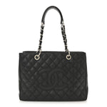 Caviar Quilted Grand Shopping Tote GST Black