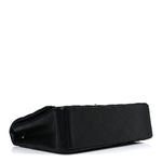 Lambskin Quilted Maxi Single Flap Black