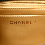 Lambskin Quilted Mini Pearl Crush Flap Black