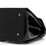 Patent Rockstud Tote Black