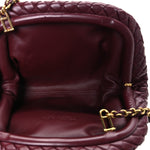 Nappa Intrecciato Small The Lauren 1980 Clutch With Chain Barolo