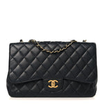 Caviar Quilted Jumbo Single Flap Black