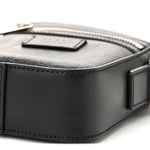 GG Supreme Monogram Appia Calfskin Web Small Camera Messenger Bag Black Grey
