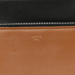 Smooth Calfskin Medium Tri-Color Edge Shoulder Bag Tan
