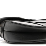 Grained Calfskin Mini Saddle Bag Black