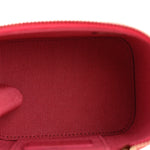 Caviar Quilted Mini Vanity Case With Chain Dark Pink