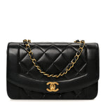 Lambskin Quilted Small Single Flap Black