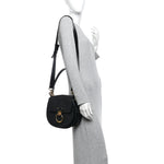 Grained Calfskin Large Tess Bag Black
