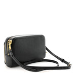 Grained Calfskin Caro Double Pouch Black