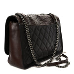 Calfskin Lambskin Studded Paris Dallas Texan Flap Brown Black