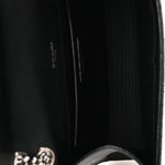 Grain De Poudre Textured Mixed Matelasse Triquilt Medium Monogram Satchel Black