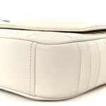 Soft Calfskin Impunture Diagramme Medium Chain Flap Shoulder Bag White