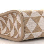 Jacquard Saffiano Triangolo Symbole Embroidered Micro Tote Corda Talco