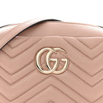 Calfskin Matelasse Small GG Marmont Camera Bag Pink Beige