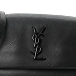 Grain De Poudre Medium West Hollywood Monogram Fold-Over Black