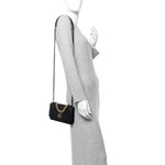 Lambskin Quilted Chanel 19 Wallet On Chain WOC Black