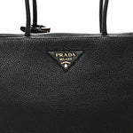 Vitello Daino Soft Large Top Handle Bag Black