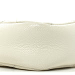 Shiny Caviar Quilted Chain Melody Camera Bag White