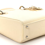 Lizard Mini Lady Dior White