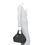Calfskin Tweed Cannage Medium Toujours Black White