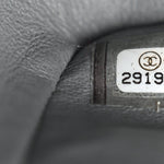 Caviar Quilted Medium Double Flap Grey