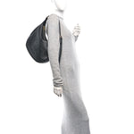 Supple Calfskin Cuir Triomphe Medium Heloise Shoulder Bag Black