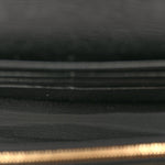 Textured Calfskin Script Logo Wallet On Chain Black