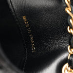Shiny Aged Calfskin Quilted Waist Belt Bag Black