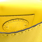 Cuoio Roma Sellerissima Nappa Sintetica Tape Stitch Mini Baguette Acid Yellow