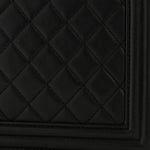 Lambskin Quilted New Medium Boy Flap Black