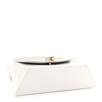 Brushed Calfskin Mini Geometric Prisma Shoulder Bag Optic White