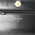 Lambskin Quilted Chanel 19 Wallet On Chain WOC Black