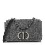 Tweed Macrocannage Medium Caro Bag Black
