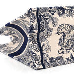 Canvas Embroidered Medium Dioriviera Toile De Jouy Book Tote Blue