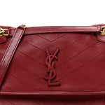 Lambskin Matelasse Monogram Medium Niki Chain Satchel Rouge Legion