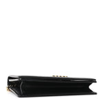 Textured Calfskin Script Logo Wallet On Chain Black