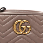Calfskin Matelasse Small GG Marmont Chain Shoulder Bag Porcelain Rose