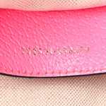GG Supreme Monogram Textured Dollar Calfskin Web Ophidia Small Crossbody Bag Beige Ebony Fuchsia